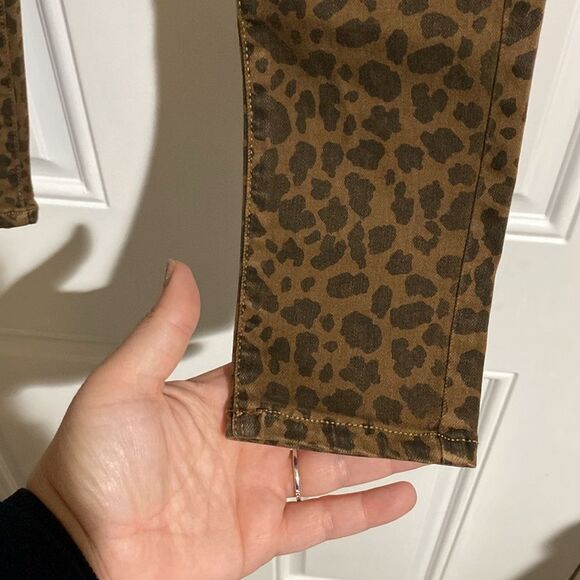 NWT NEW American Eagle Animal Print Curvy Super Hi-Rise Jeggings Size 2 - Picture 4 of 6